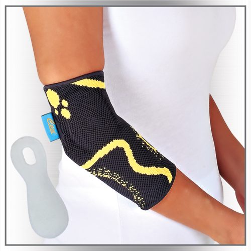 იდაყვის ტრიკოტაჟის ბანდაჟი, ფიქსატორი (სილიკონის ჩანართით) KB 535 (NEW)